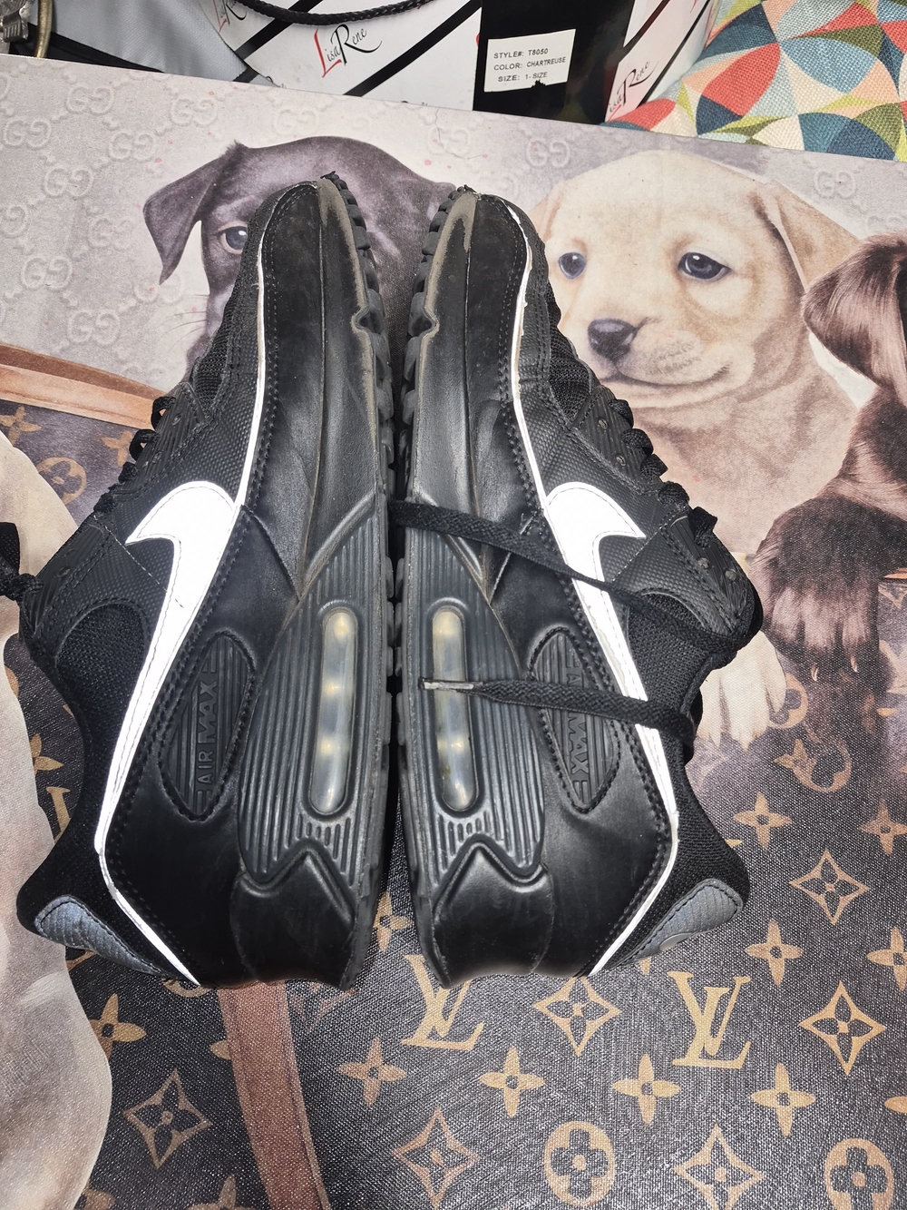 Nike Men’s Black and White Air Max Running Shoes